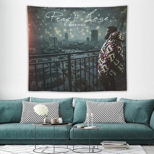 Miniatura 3 de Tapiz decorativo de pared para habitación, pintura estética de poliéster, para dormitorio, sala de estar, 50 x 60 pulgadas