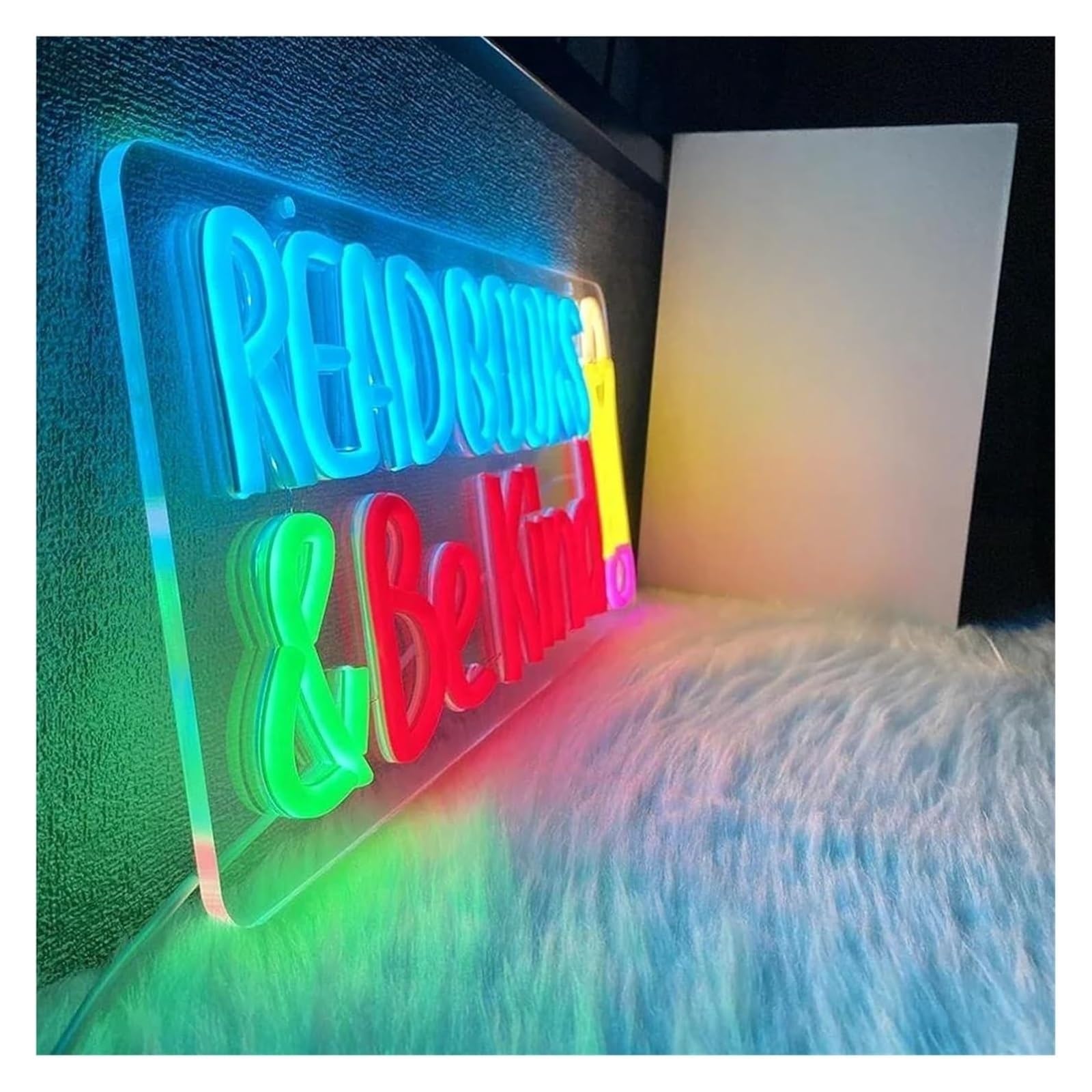 Lampada al neon Insegna al neon "Leggi libri, sii gentile, luce per studenti"