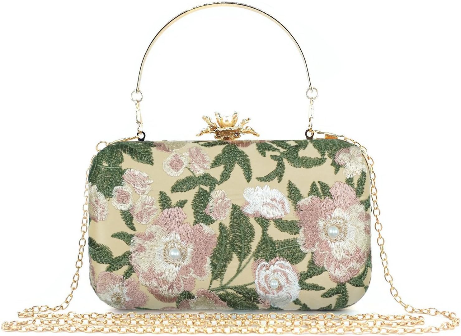 CORIOS Elegante Avondtas voor Dames, Bloemen Clutch Tas, Handtas met