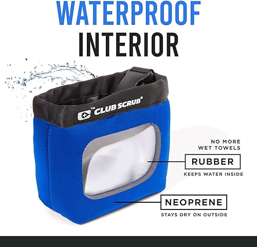 Miniatura 3 de Club Scrub Bolsa de limpieza para palos de golf y pelotas de golf, forro impermeable con tecnología de cara limpia, clip desmontable, lavable a