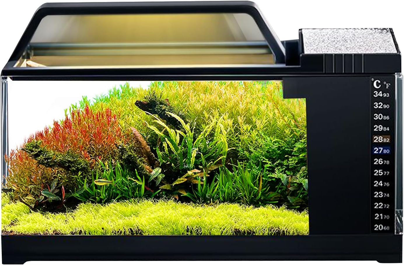 Betta Tank,Fish Tanks with LED Light Filter | Small Quiet Pump Kit with Filtration System, Smart Desktop Accessories for Bedroom Living Room Home Decorations
