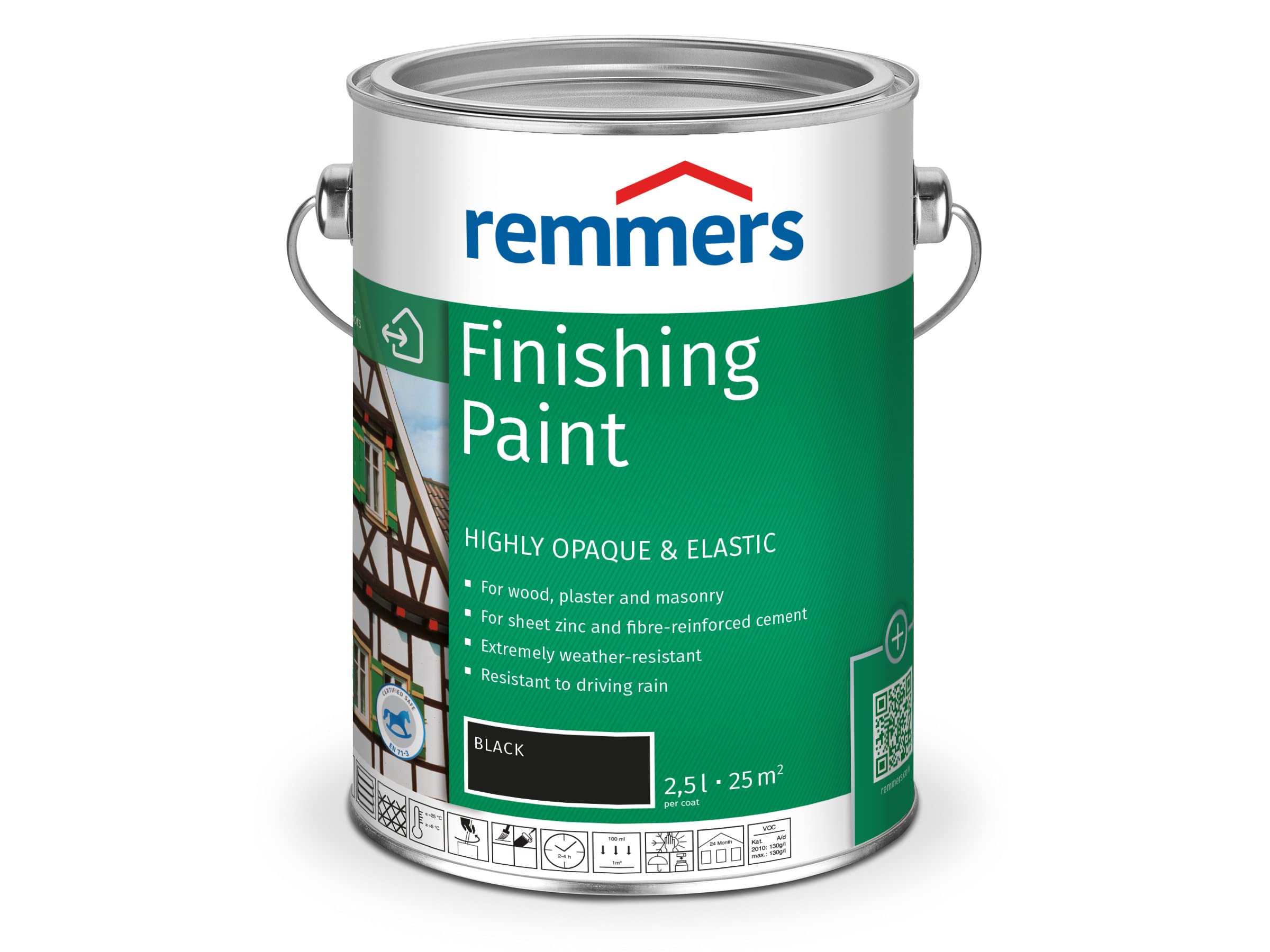 Remmers Paint, Black, 2,5 L
