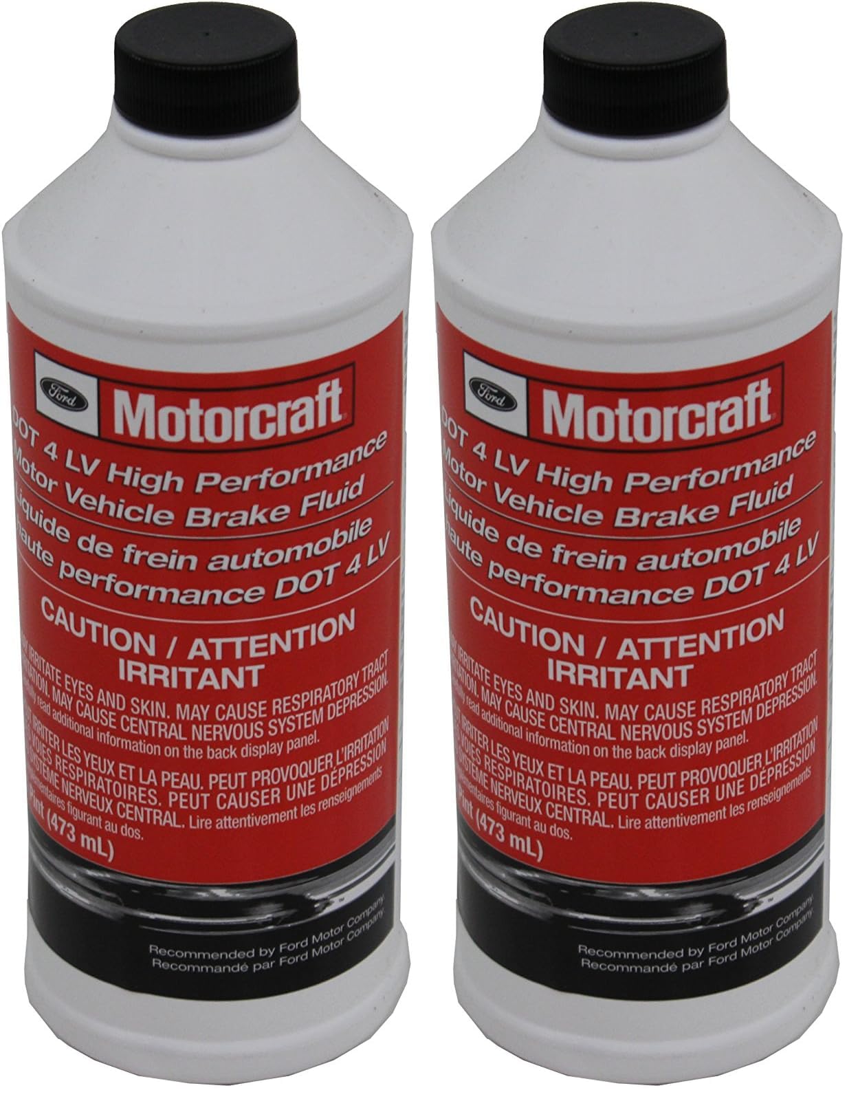 Ford Genuine Fluid PM-20 DOT-4 LV High Performance Motor Vehicle Brake Fluid - 16 oz. (Pack of 2)