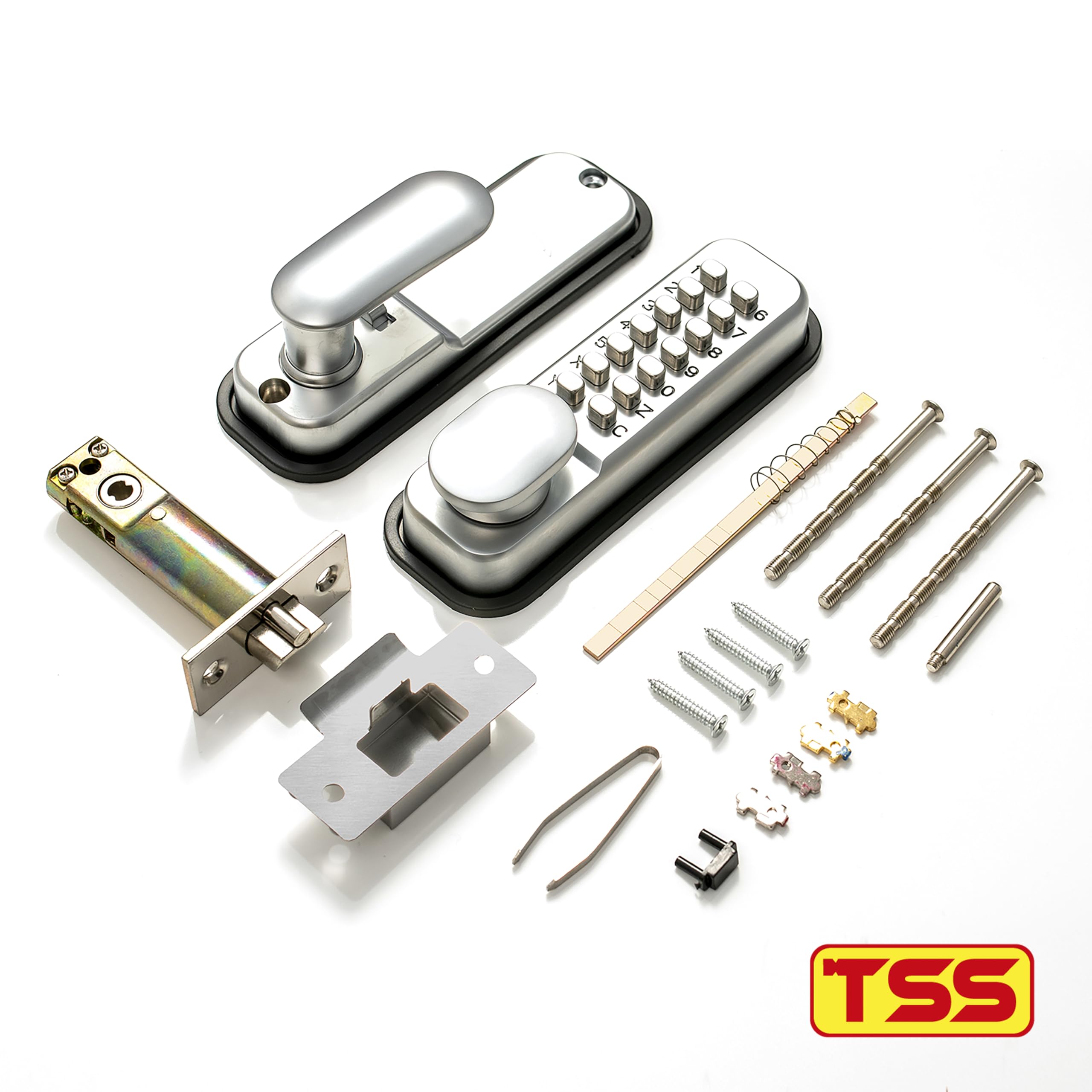 TSS Digital Door Lock with 14 Button Combination and Holdback Feature, Weather Resistant Code with 3-7 Digit Length - Image 4