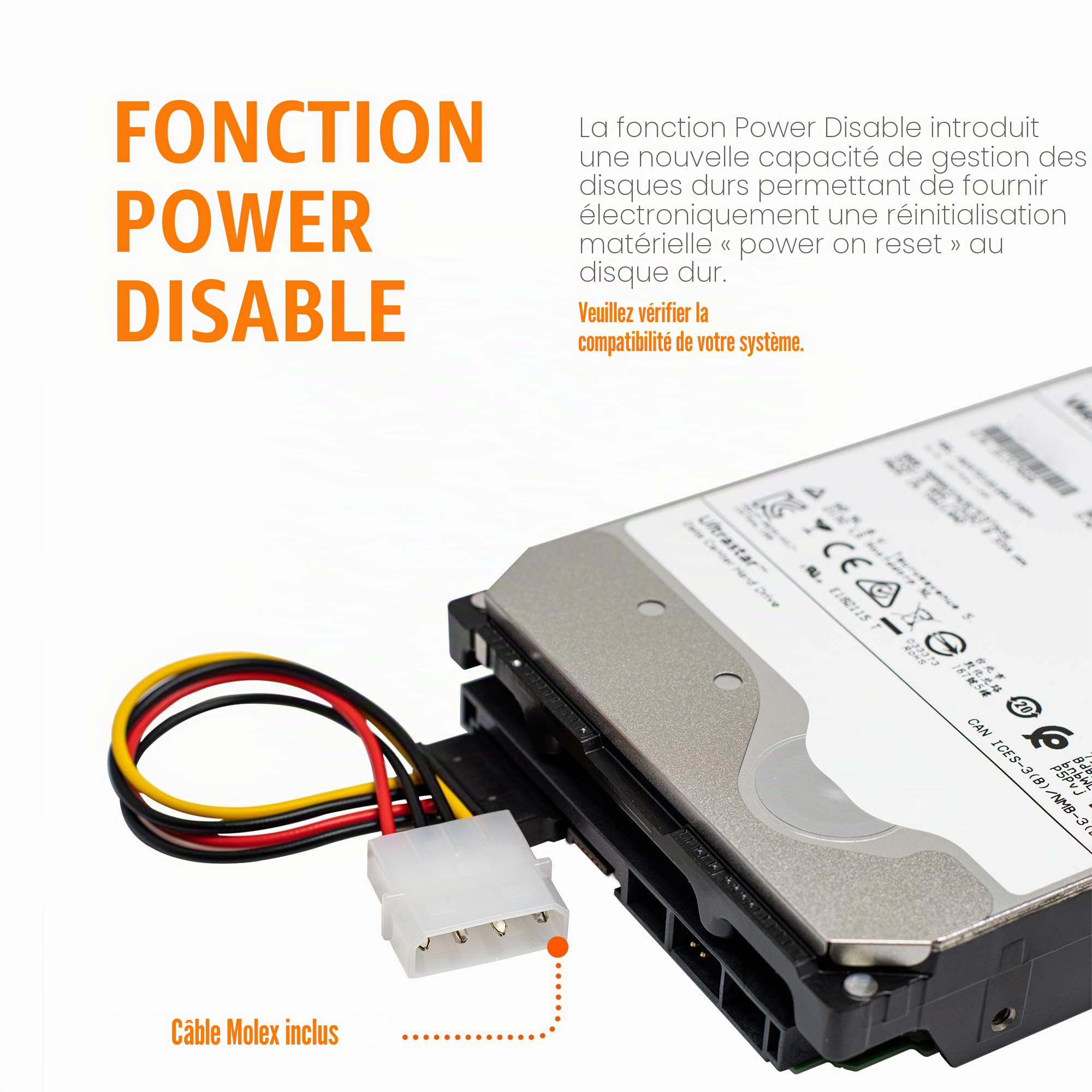 Western Digital Ultrastar HC510 10To (Reconditionné) - Disque dur interne - 10 TB - Disque dur mécanique - SATA