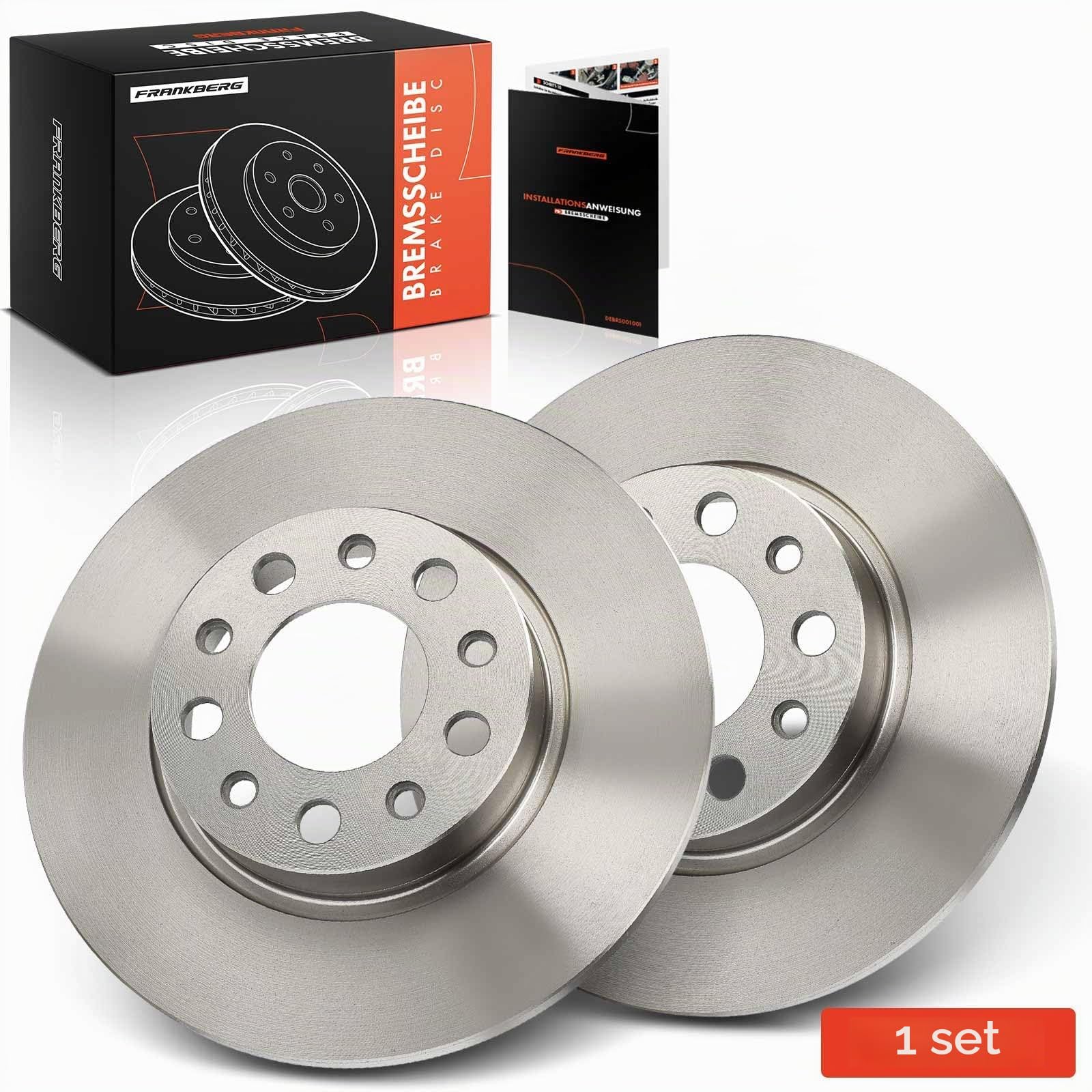 Frankberg Set di dischi freno incl. 2x Dischi Freno Posteriore Pieno Diametro278mm Compatibile con Giulietta 940 159 Sportwagon 939 500X 334 Replace# 51767378, 51964082