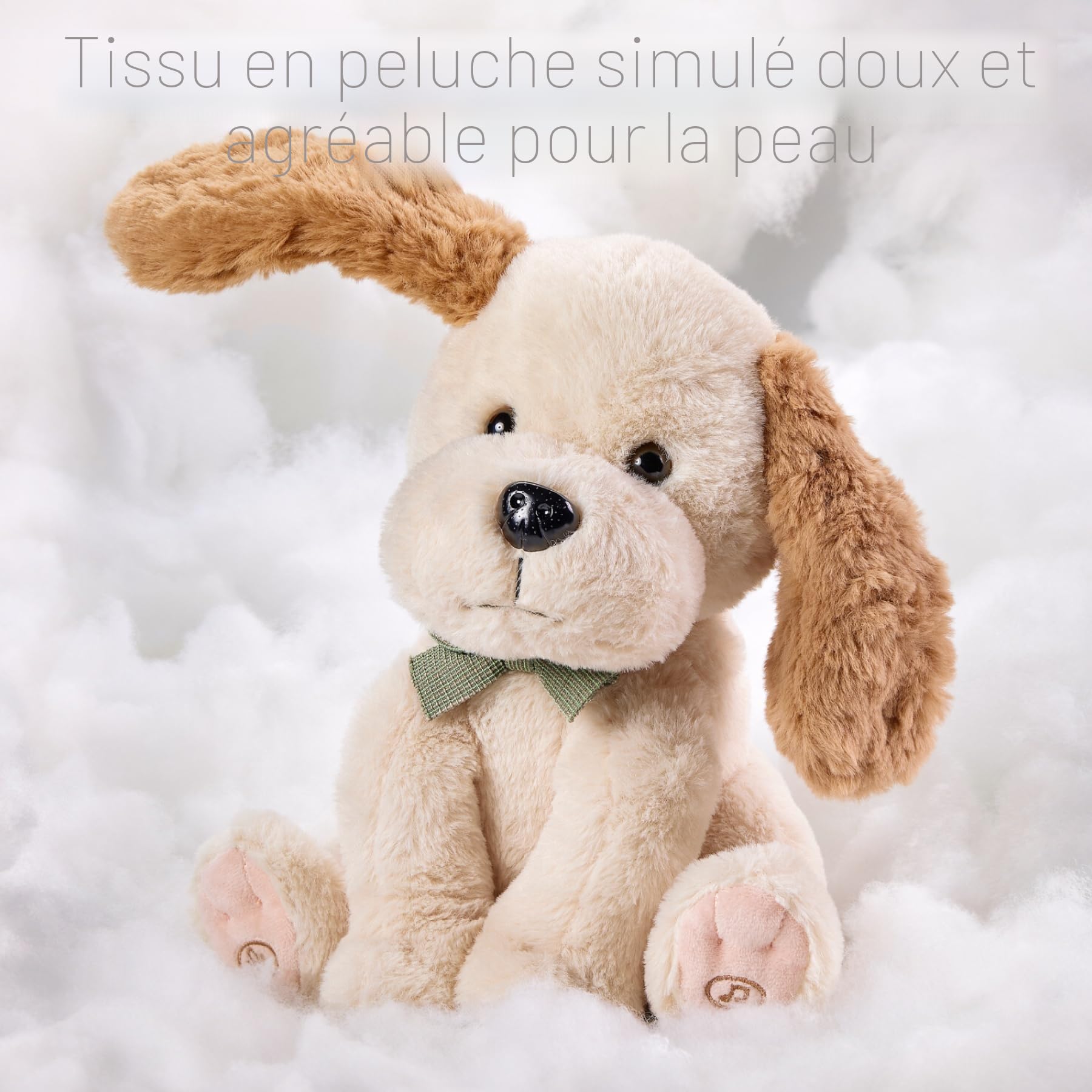 TUMAMA Peluche Chien Qui Parle Danse et Répète, Interactif Jouet Musicaux avec Enregistrement, Dansant Parlant Jouets pour Bebe Enfant, Peluches Jeux et Animaux Interactifs, Interactive Cadeaux Filles