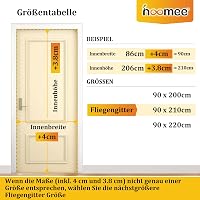 HOOMEE Mágneses Szúnyogháló Erkélyajtóra 90x210 cm, Fekete Rovarháló Függöny Átlátszó Anyagból, Tökéletes Zárás 5