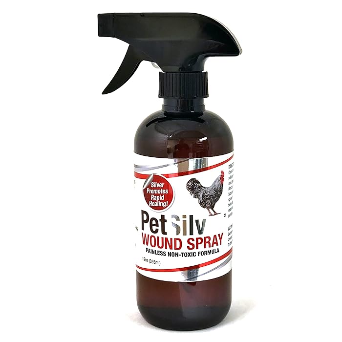Buy PetSilver Poultry Wound Spray Chelated Silver Made in USA Vet