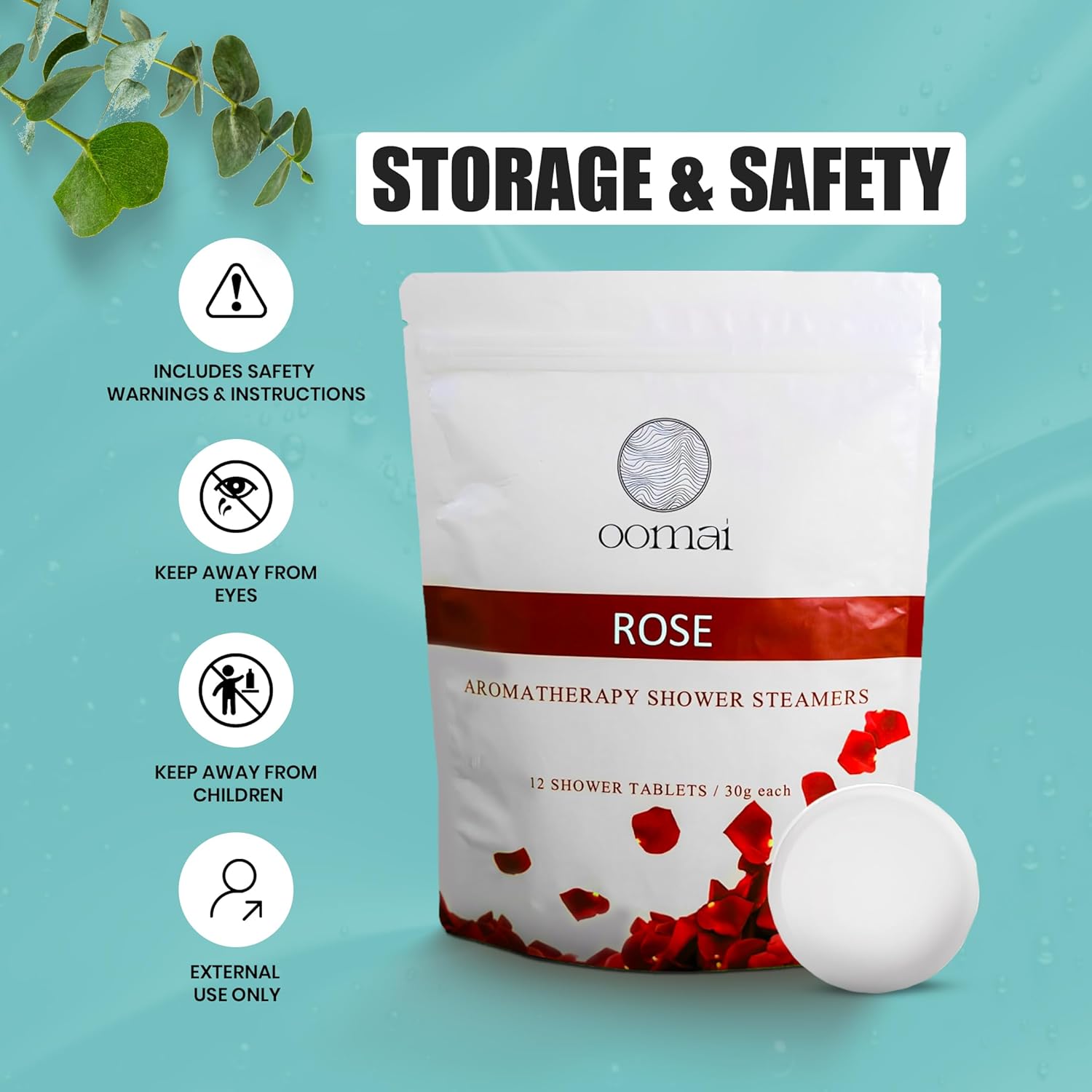 Shower Steamers Natural Aromatherapy Rose Scent with Tray, Valentine's Best, Gifts for Women, Spa Set, Spring, Birthday, Relaxation, Self Care, Freshness - Image 6