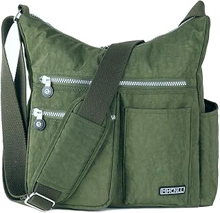 Crossbody Bag with Anti Theft RFID Pocket - Women Lightweight Water-Resistant Purse (green)