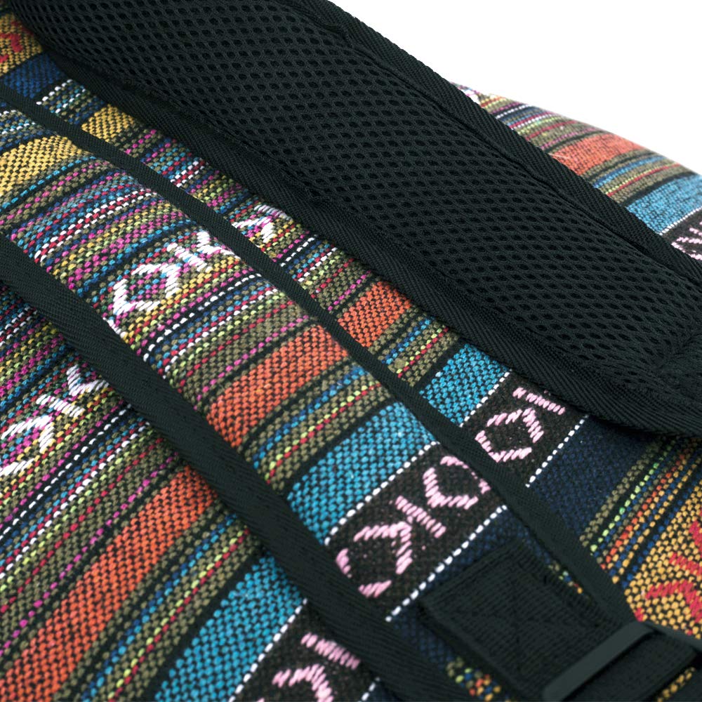 Glenmi 40 41 Zoll Akustikgitarrenkoffer Gigbag Mit 3D-Taschen, Gitarrentasche mit Nackenschutz-Kissenauflage, Bohemian Style Gitarrenkoffer, 12 mm Schwamm gepolstert