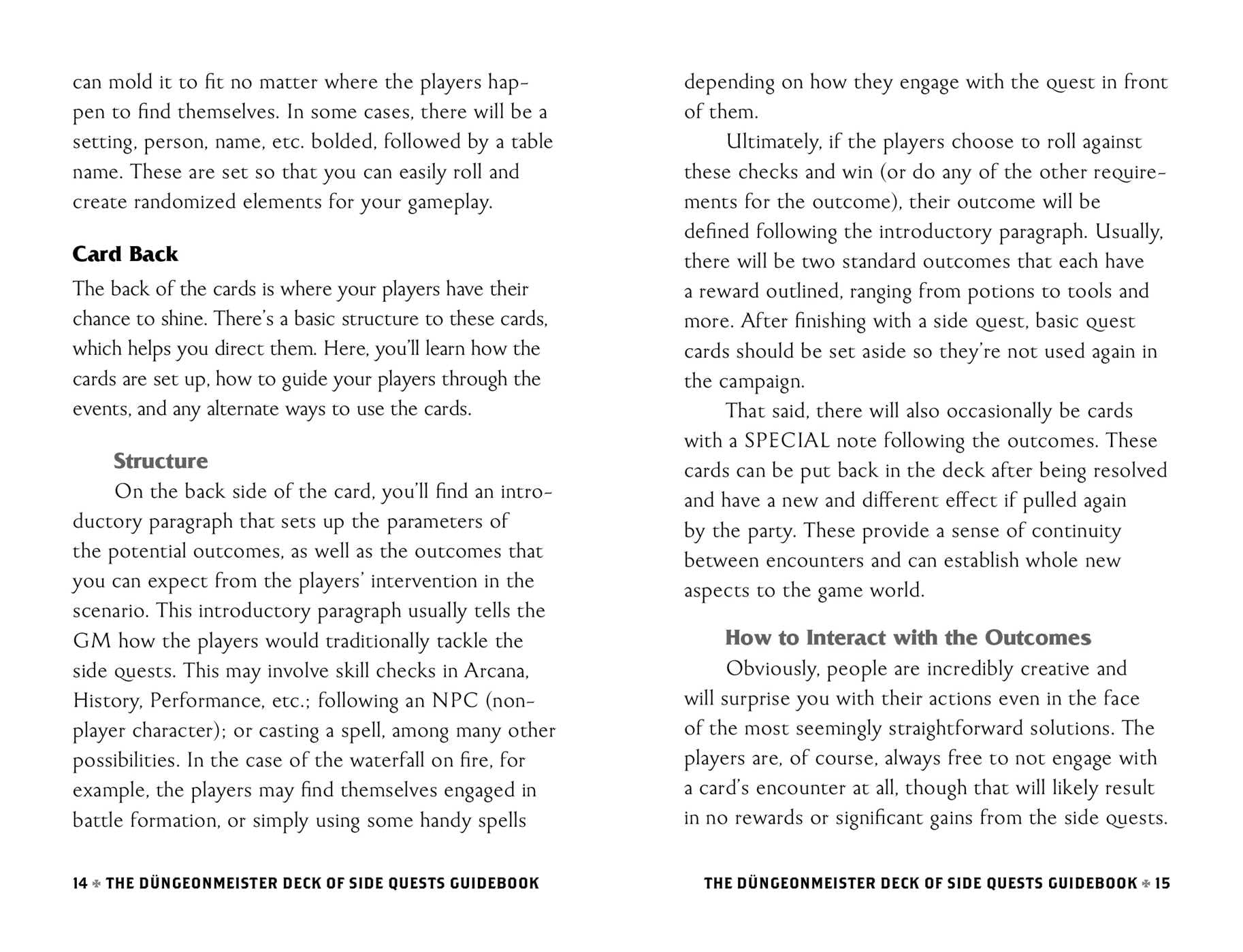The Dungeonmeister Deck of Side Quests : 75 Mini Adventures to Empower Your Fantasy Campaign
