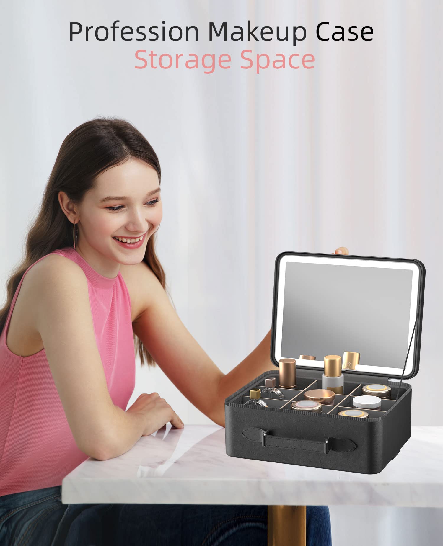 FASCINATE Makeup Case with Li...B09W9QG2SZ