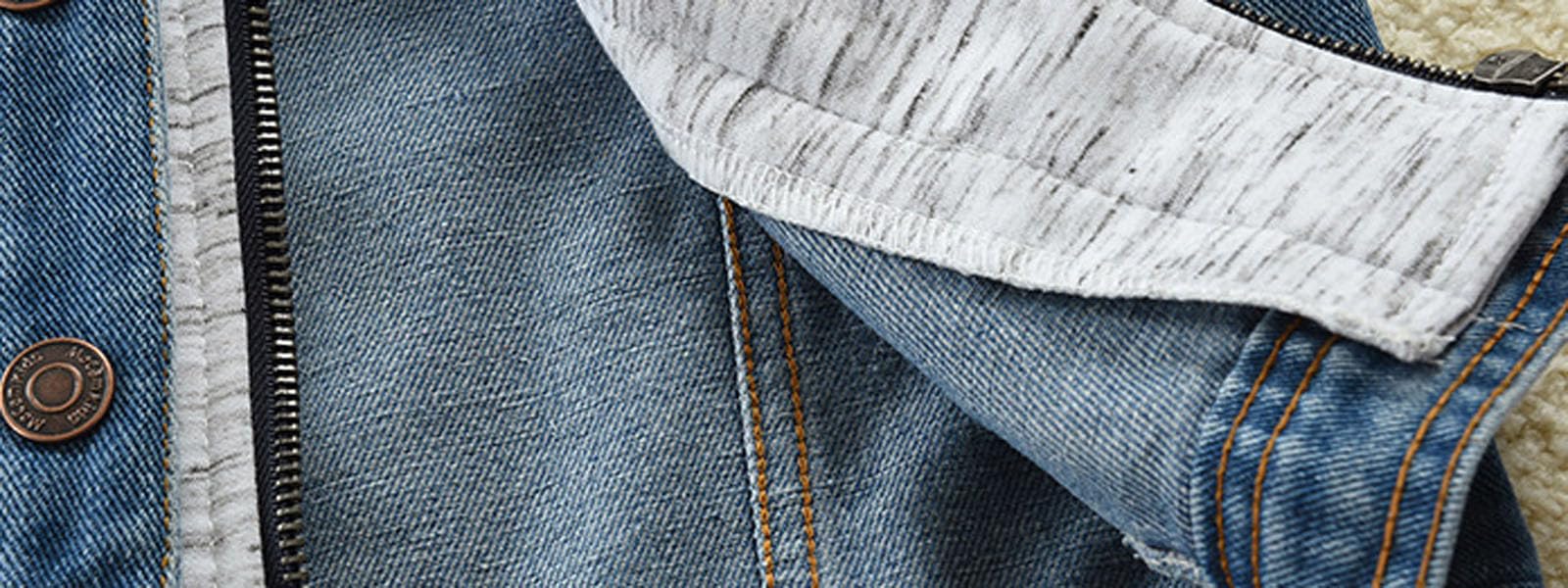 Generisch Chaqueta vaquera resistente para niños con capucha ajustable, abrigo informal clásico para niños y adolescentes
