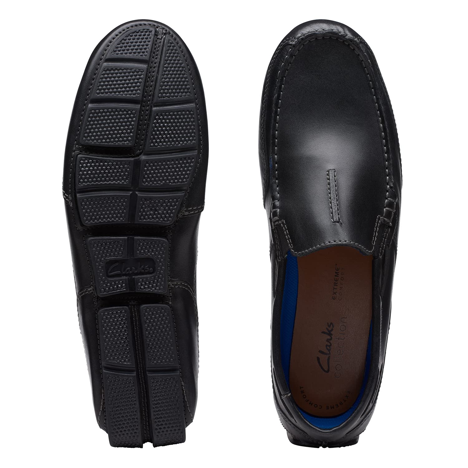 Clarks Mens Markman Seam Black Leatherloafer | Desertcart Belize