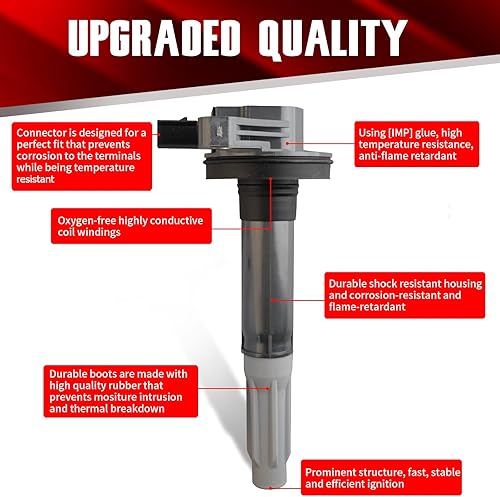 Vista 52 de Juego de 6 bobinas de encendido compatibles con Nissan Infiniti Maxima Quest Pathfinder Murano Altima Q50 QX60 FX35 3.5L V6 UF550