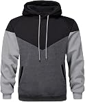 Hommes Hoodies Sweatshirts Pullover Patchwork Long Sleeve Couleur Bloc Fleece Mode Hoody avec des poches