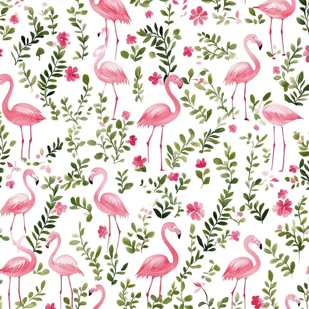 Papier autocollant meuble repositionnable et lavable à motifs fleurs et oiseaux