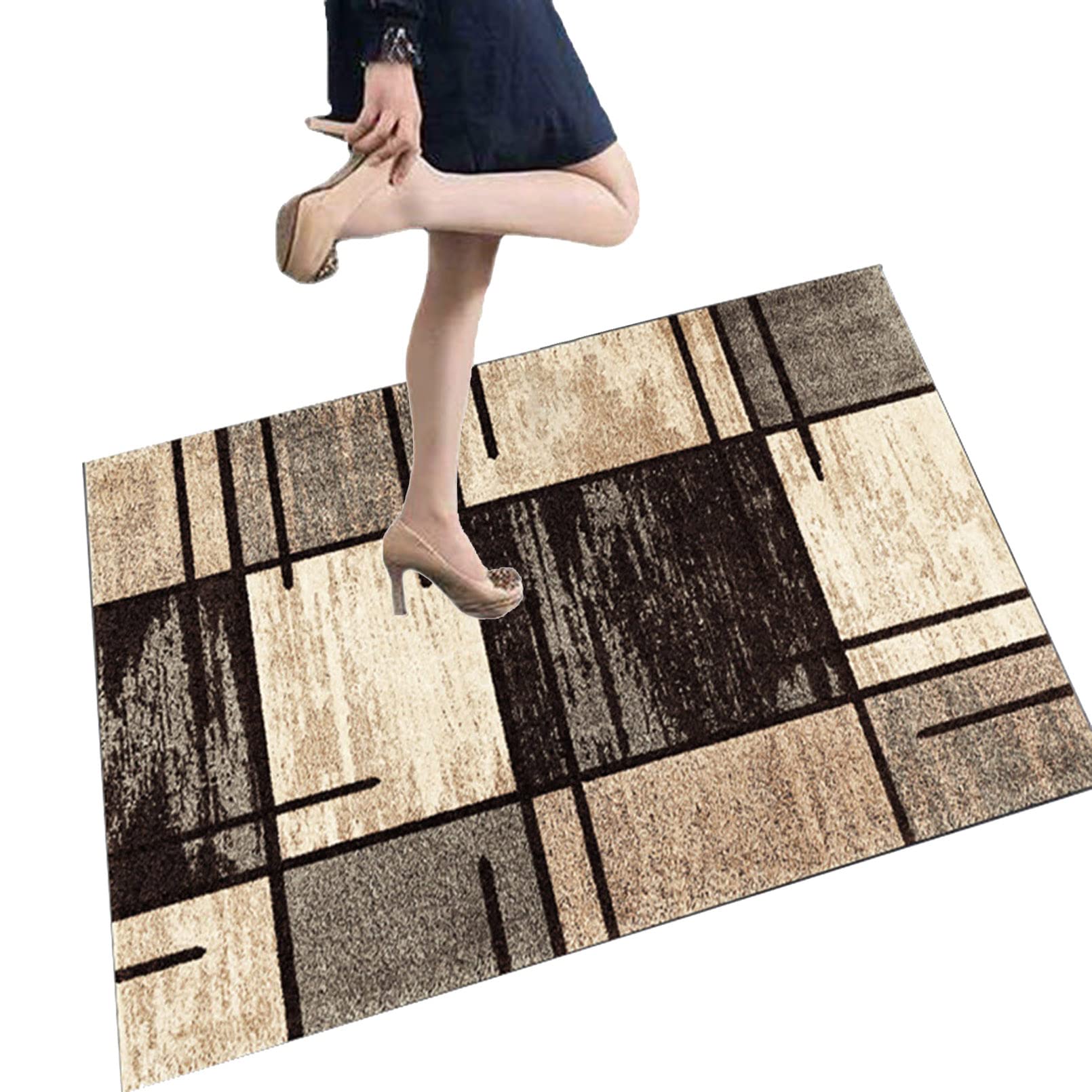 Tapis de salle de séjour tapis d'intérieur extérieur robuste et lavable