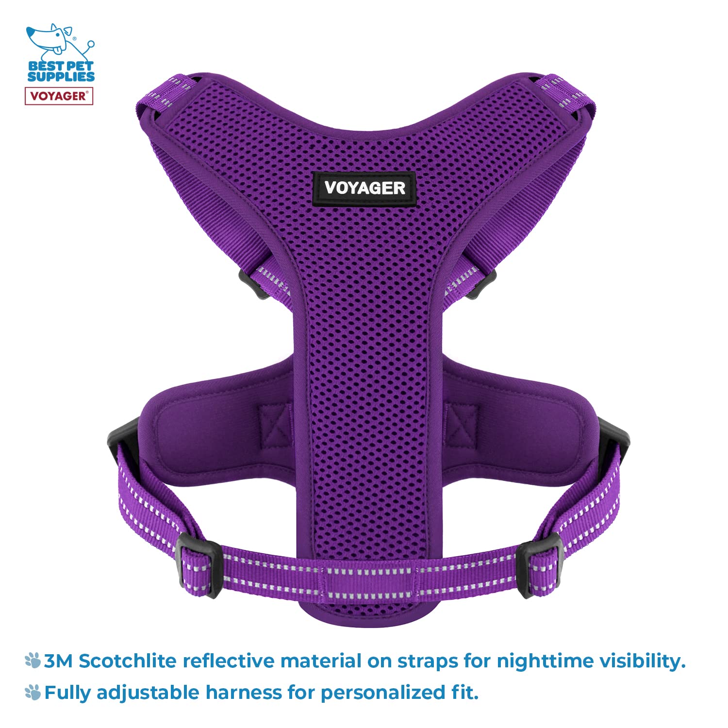 Air Frontier Mesh Dog Harness with and Reflective Dog Leash Set, Reflective Stitching - Image 2