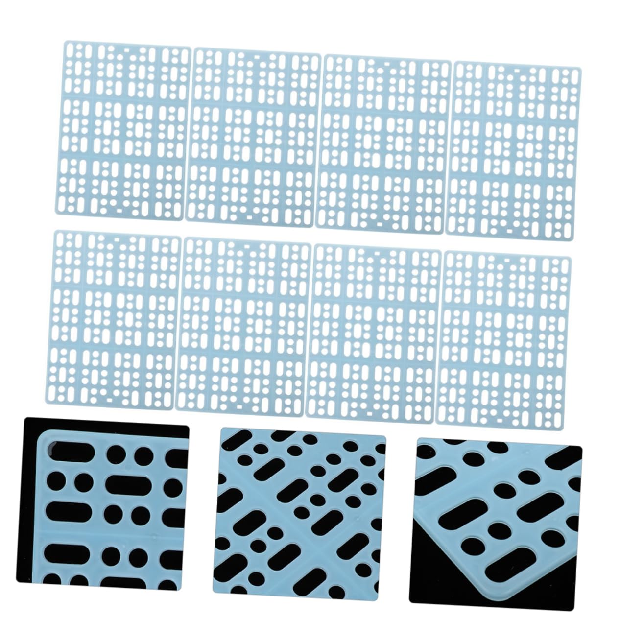 VICASKY 8Pcs Bunny Foot Mats for Animal Cages Durable Cage Pads for Rabbits Guinea Pigs Chinchillas Easy to Cut Assemble for Tidy Living Spaces