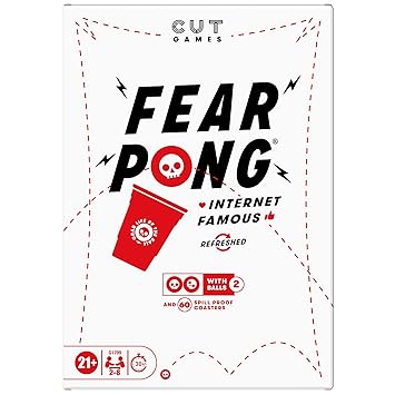 Fear Pong Adult Party Game by Cut | Internet Famous Extreme Pong Game with Wild Dares | Ages 21+ | 2-8 Players | 30 Mins. - image, photos