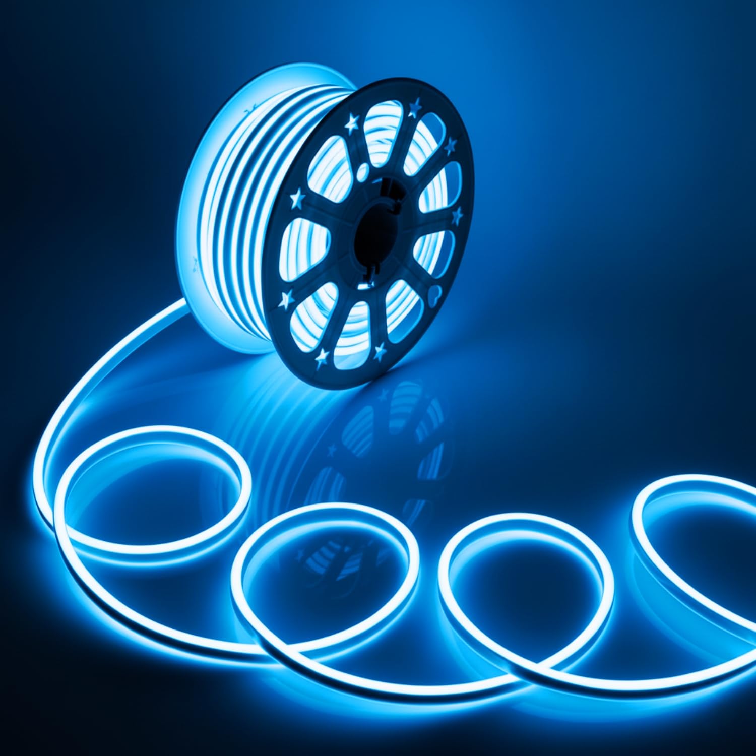 One94Store 16.4 Feet Neon LED Strip Light with 220V Plug | Cuttable Flexible IP65 Waterproof 2835 LED Rope Light with Switch for Home, Bedroom, Party, Gaming Room, Christmas & Diwali (Blue)