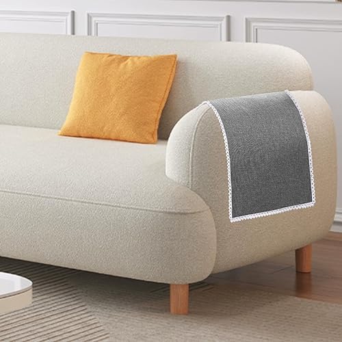 Miniatura 5 de Ntomtuex Fundas de lino para brazos de sofá, con borde de encaje, antideslizantes, fundas para reposabrazos de sofá, fundas de brazo para silla