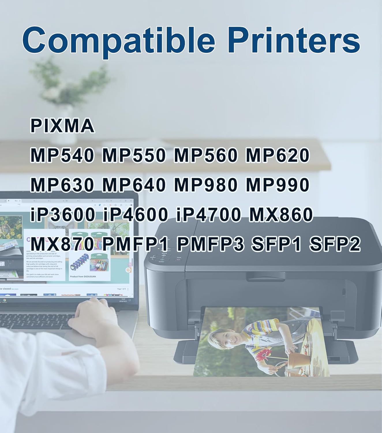 Compatible PGI-220 CLI-221 Ink Cartridge Replacement for Canon Pixma MX870 MP560 MP620 MX860 iP3600 iP4600 iP4700 MP990 MP980 MP640 (4 XL Black, 4 Black, 4 Cyan, 4 Magenta, 4 Yellow) 20 Pack