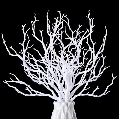 Geosar Ramas pequeñas de Manzanita de 13.8 pulgadas, ramas artificiales de plástico, ramas de árbol en forma de cuerno, ramas decorativas para el