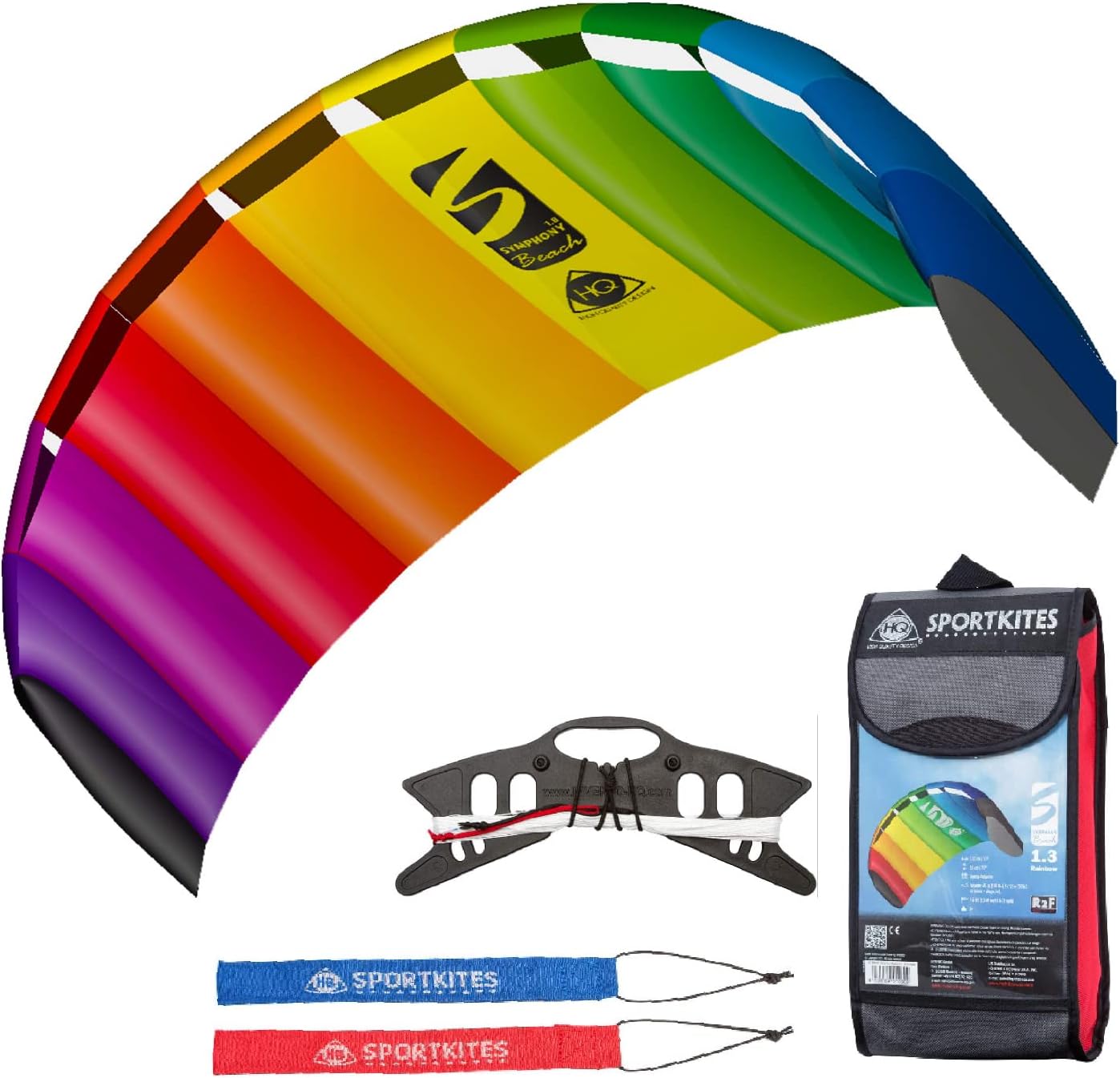 HQ Symphony Beach III 1.8 Stunt Kite, Dual Line Foil Sport Kite