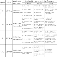 Vista 2 de CADeN Juego de 4 fundas de repuesto compatibles con Canon, Nikon, Sony, Pentax, Olympus (pequeña, mediana, grande, X grande) funda protectora gruesa
