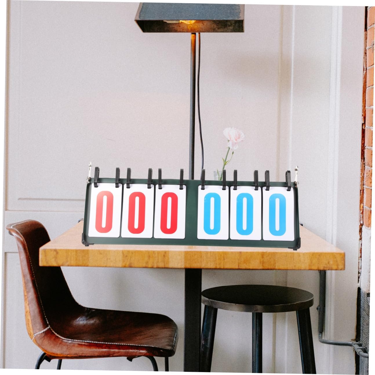 Aluminum Alloy 6 Scoreboard Portable Flip Score Keeper for Basketball Soccer Volleyball and Tennis for Sports Games and Outdoor Activities