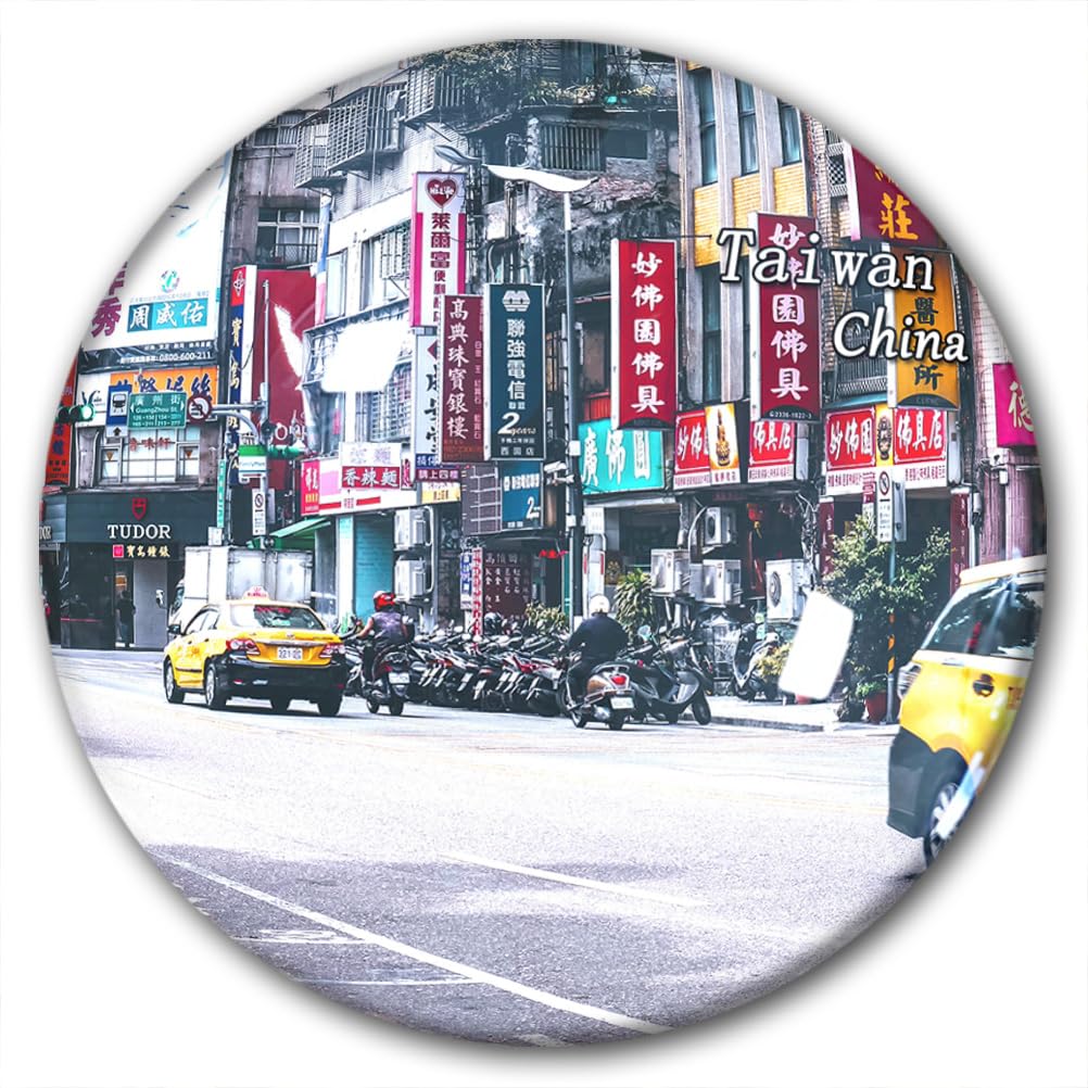 China Taiwan Fridge Magnet Refrigerator Stickers Decorative Magnet Travel Souvenir Glass