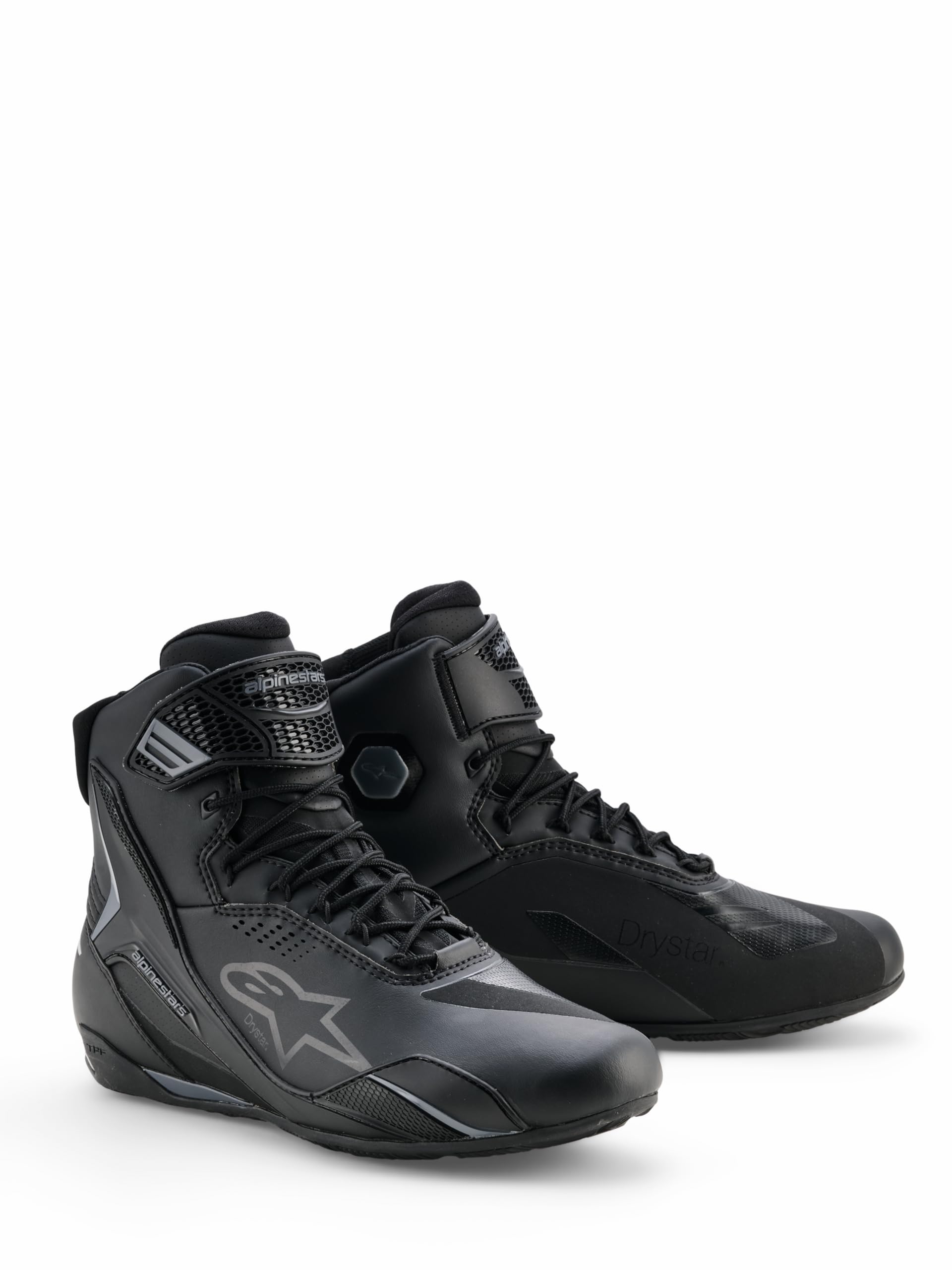 Alpinestars Faster 4 Drystar scarpe da moto impermeabili, nero/grigio, 9 (42)