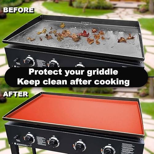 Miniatura 6 de Alfombrilla de silicona de 22 pulgadas para Blackstone  Tapete de silicona de grado alimenticio  Protege la superficie superior de insectos con