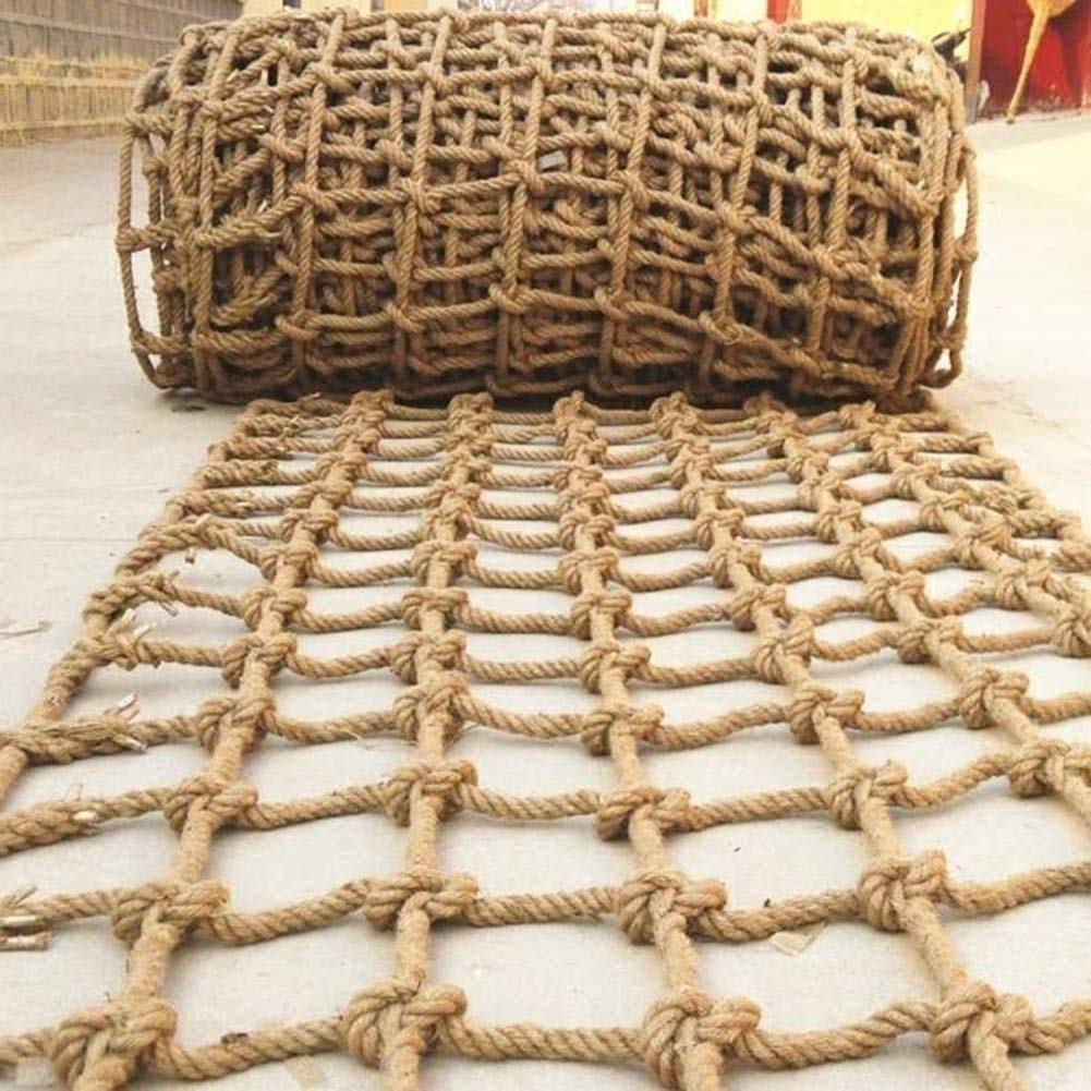 Rete da arrampicata per case sugli alberi e balconi, rete sicura per bambini e animali domestici, rete in canapa pesante per giardino, altalena, amaca, parco giochi