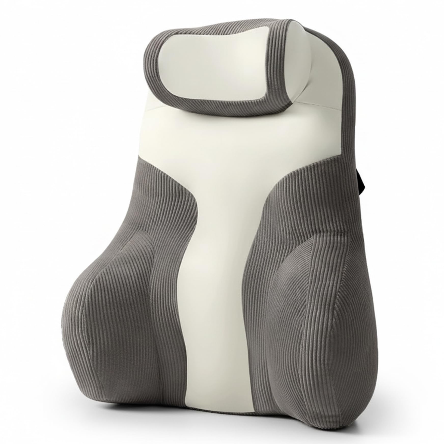 Tsawntd Reading Pillows, Sit Up Pillow for Bed, Soft Lumbar Support Cushion with Ergonomic Design for Back & Neck, Corduroy Bed Rest Reading Pillow with Arms