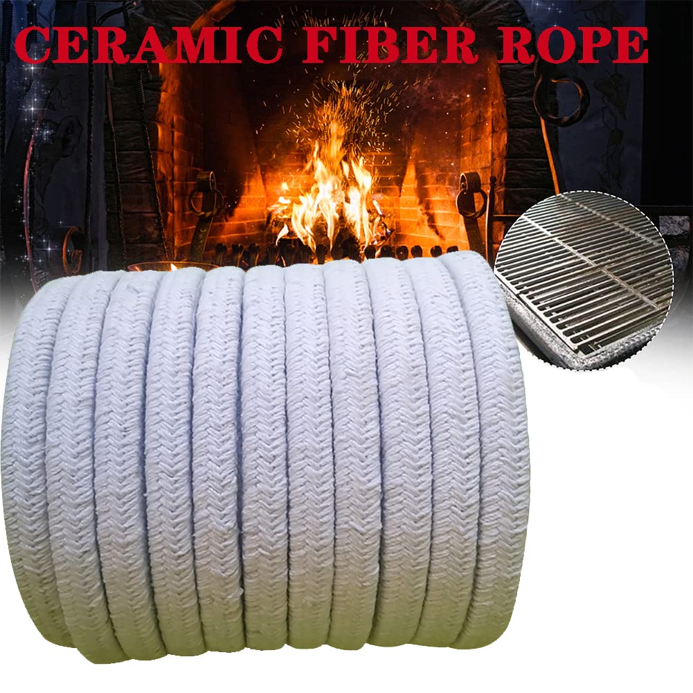 Guarnizioni in fibra ceramica ad alta temperatura per uso industriale e domestico, personalizzabili (14 mm x 14 mm x 5 metri)