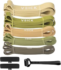 VEICK Resistance Bands for Working Out, Exercise Workout Bands, Pull Up Assistance Bands, Long Heavy Stretch Bands Set for Men Women, Power Weight Gym at Home Fitness Equipment