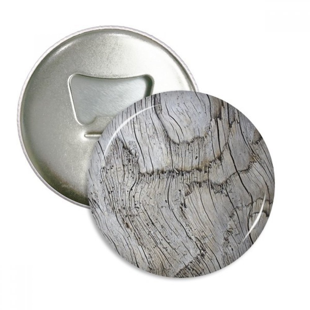 Décapsuleur aimanté et badge à motif écorce grise en lot de 3 pièces