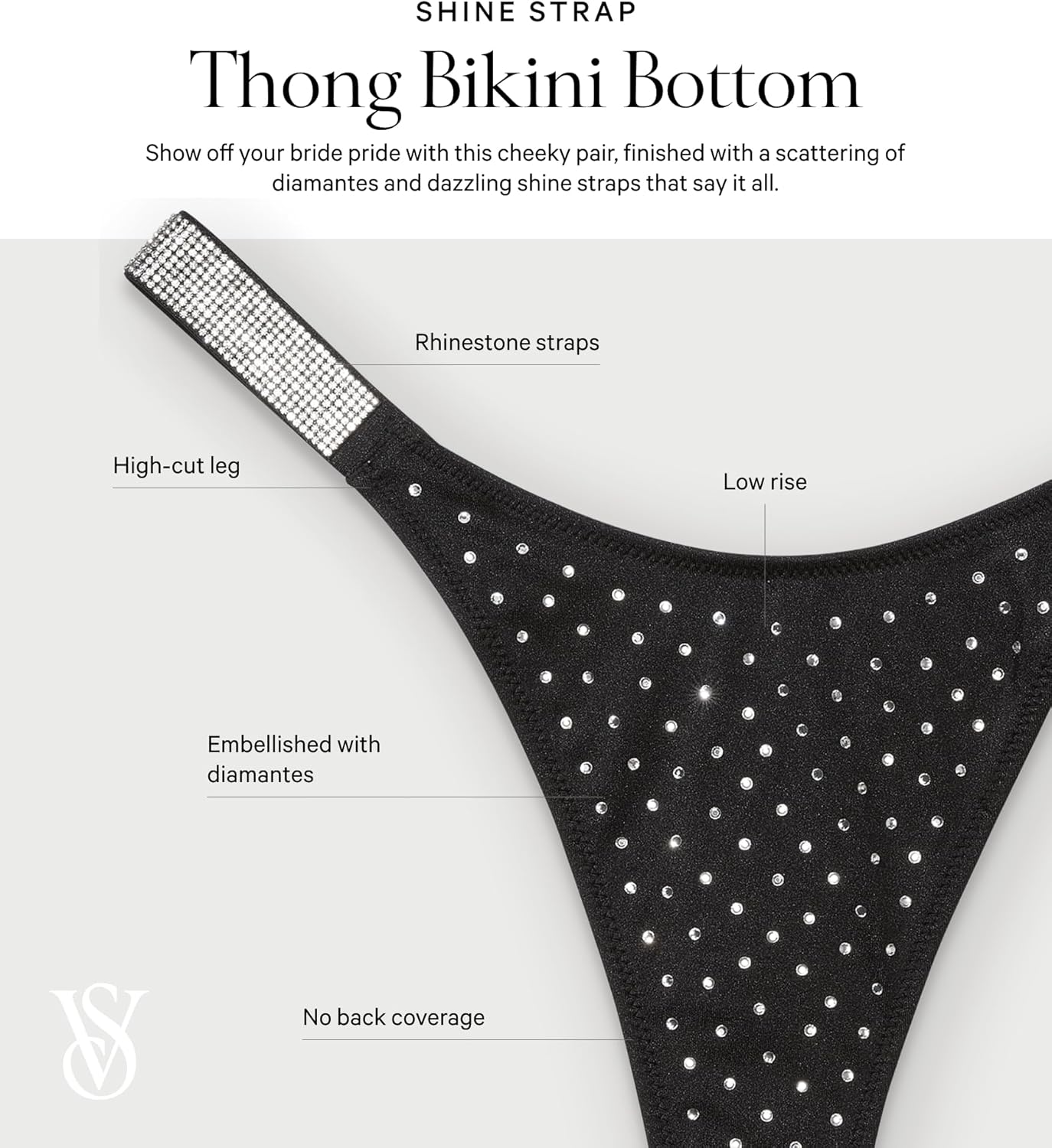 Victoria's Secret Shine Strap Thong Bikini Bottom - Image 3