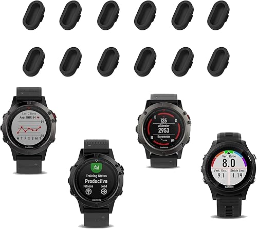 Miniatura 11 de KELIFANG Paquete de 10 tapones antipolvo para Garmin Fenix 7/7S/7X, 5/5S/5X, 6/6S/6X, Pro, Forerunner 935, Vivoactive 4/4S, Venu - Protector