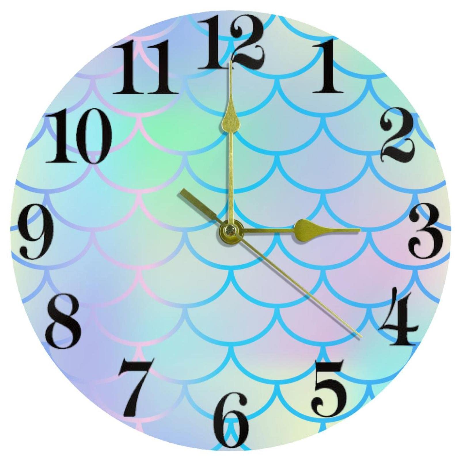 Horloge murale pour bureau et école favorisant la concentration sans bruit de tic-tac