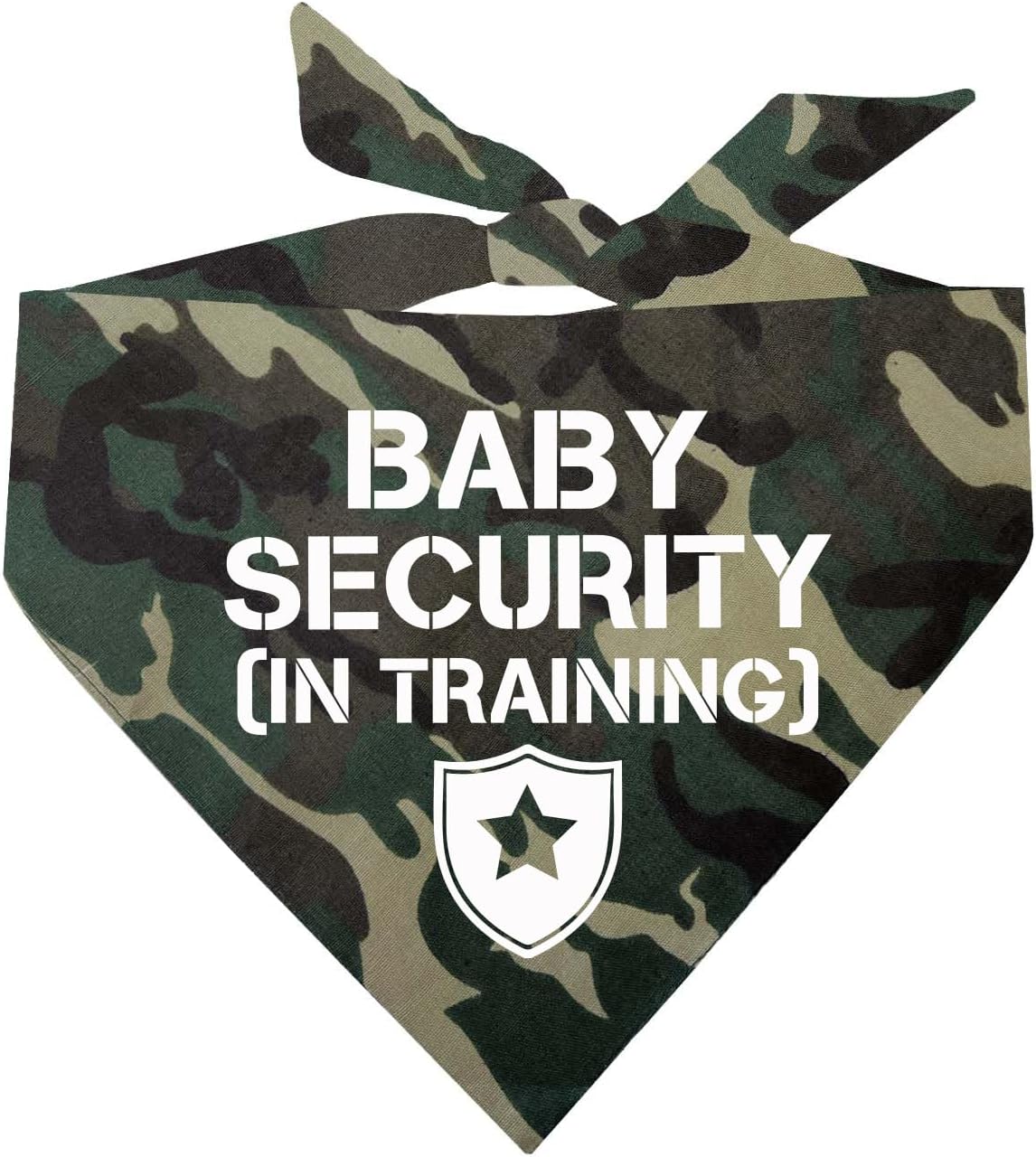 Baby Security in Training Baby Announcement Dog Bandana (Camo, OS 223)