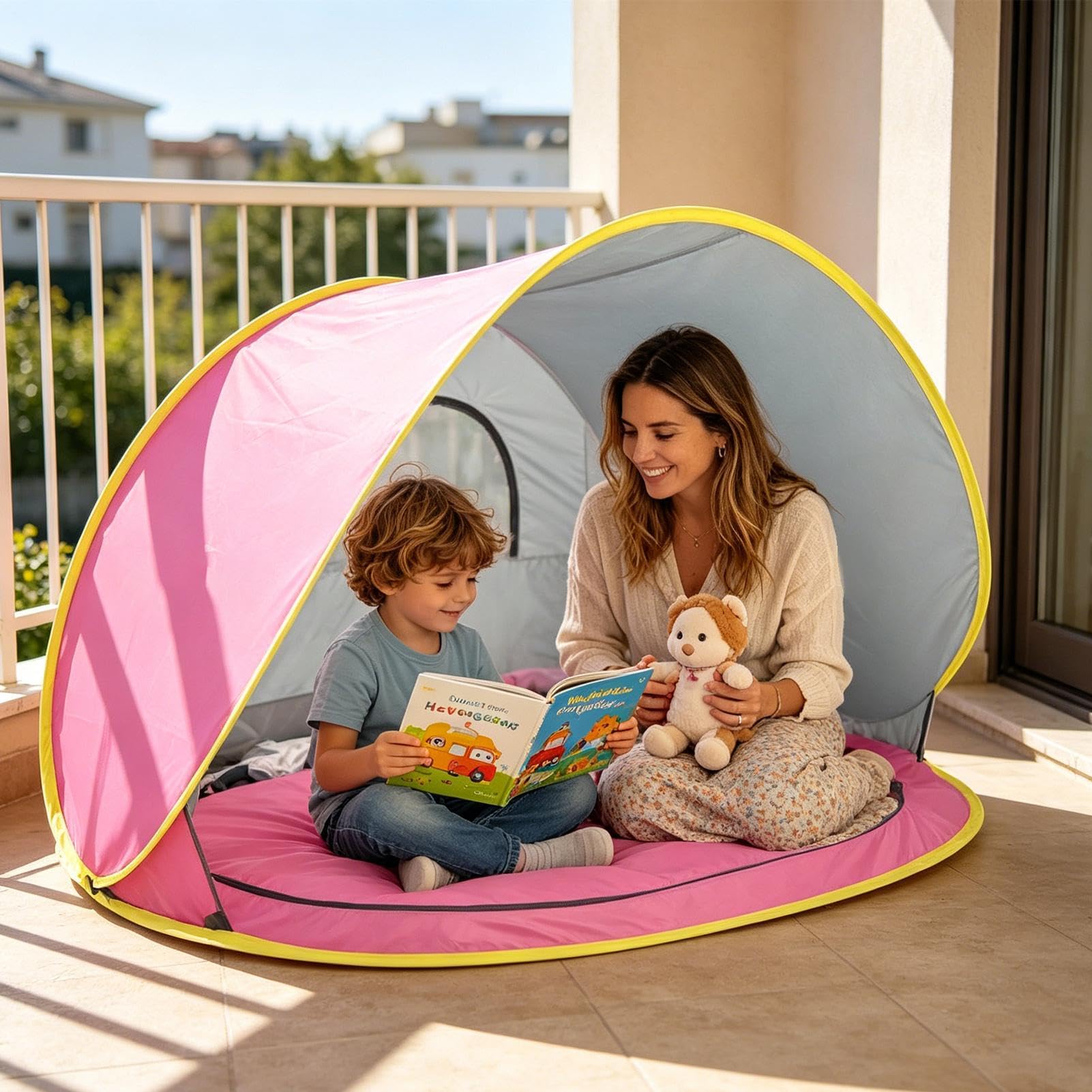 per le vacanze estive. Tettoia portatile da portare con sé, per 2-3 persone, perfetta per viaggi estivi, campeggio, picnic, zaino in spalla e pesca