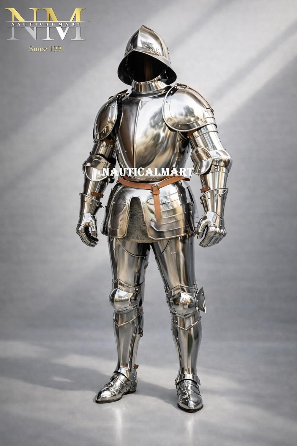 Medieval Knight Suit of Armor- Knight Spanish Armor With Comb Helm | Men's Costume For Reenactment Fully Wearable Perfect For LARP, Cosplay Event's, Halloween, Theater Act & Display Suit Of Armor