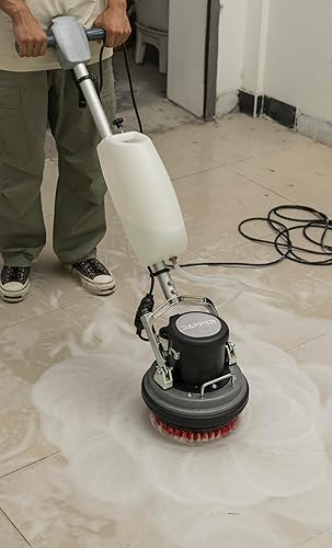 Miniatura 6 de Máquina pulidora de tampón de piso multifuncional de 10" resistente - ¡Limpie, lustre, frote y pula con facilidad! ¡Ideal también para alfombras!