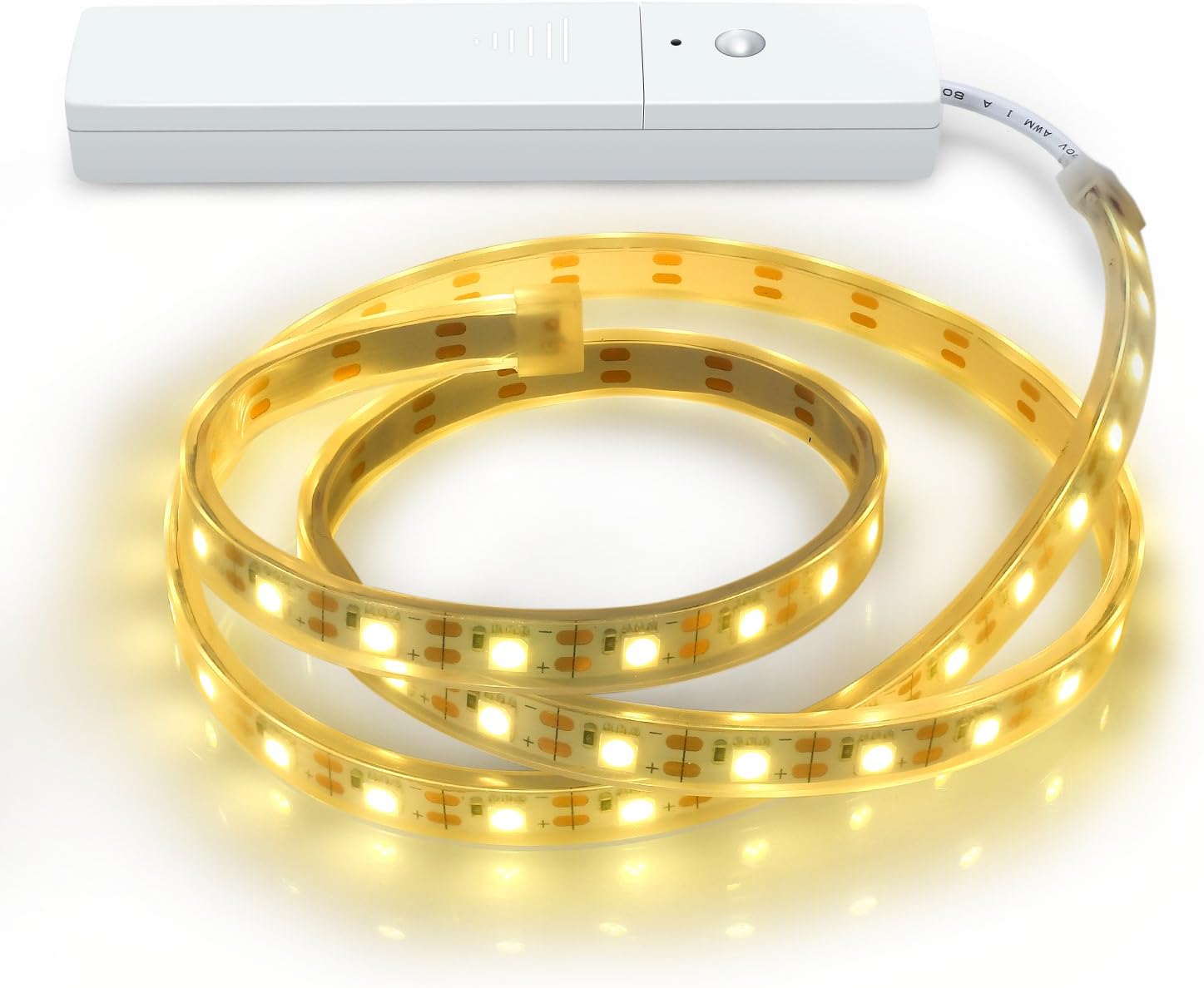 LNGOOR Motion Sensor Lights LED Strip Lights-Step Lights Battery Operated String Lights 3.28ft 60 LEDs Closet Lights for Stairs,Hallway, Bathroom, Bedroom, Kitchen